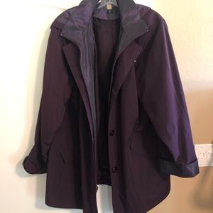 Purple, Gallery Woman Coat. Size 1X.